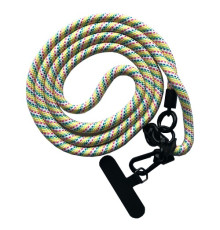 Шнурок NEW (120см) 8mm з карабіном + тримач для чохлів (універсальний) Yellow mix mag-2000001605288140051