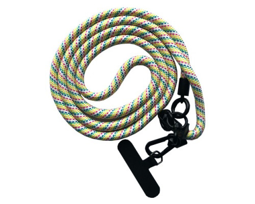 Шнурок NEW (120см) 8mm з карабіном + тримач для чохлів (універсальний) Yellow mix mag-2000001605288140051