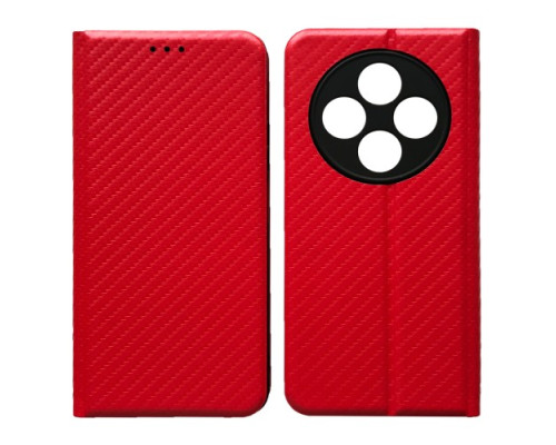 Чехол-книжка Carbon for Xiaomi Redmi 14C/А4/Poco C75 Red mag-2000001607299140191