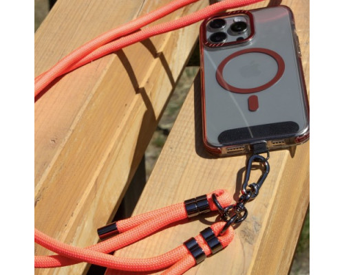 Шнурок LONG (150см) 8mm з карабіном + тримач для чохлів (універсальний) Party green mag-2000001613566140062