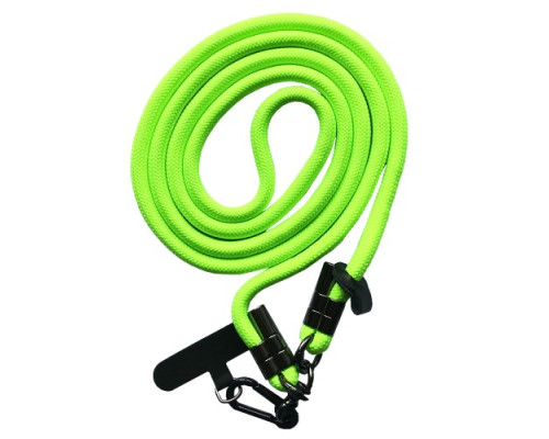 Шнурок LONG (150см) 8mm з карабіном + тримач для чохлів (універсальний) Party green mag-2000001613566140062