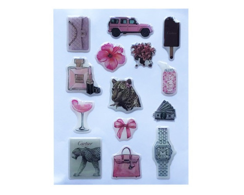 Набір наклейок 3D STICKERS Fashin style 22 mag-2000001626320142151