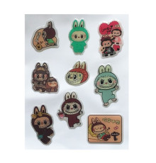 Набір наклейок 3D STICKERS Labubu 13 mag-2000001627037142450