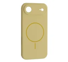 Чохол Silicone Case Full Camera Fine Ring MagSafe for iPhone 17 Air Custard mag-2000001628331145212