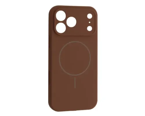 Чохол Silicone Case Full Camera Fine Ring MagSafe for iPhone 17 Pro New Brown mag-2000001628638145232