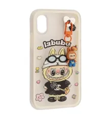Чохол LABUBU (з брелком) for iPhone X/XS White mag-2000001637500143862