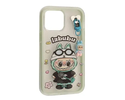 Чохол LABUBU (з брелком) for iPhone 14 Pro Mint mag-2000001638002143912