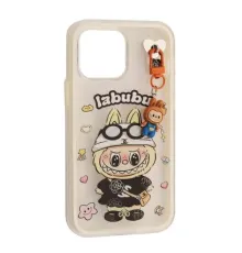 Чохол LABUBU (з брелком) for iPhone 15 White mag-2000001638101143922