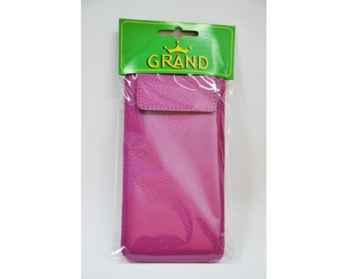 чохол витяжка шкіряний Grand КМ універсальна 4 (124*62*10мм) рожевий mag-2000000631714140517