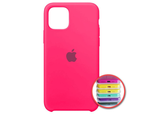 Чохол Silicone Case Full for iPhone 11 (47) hot pink mag-200000107686656418