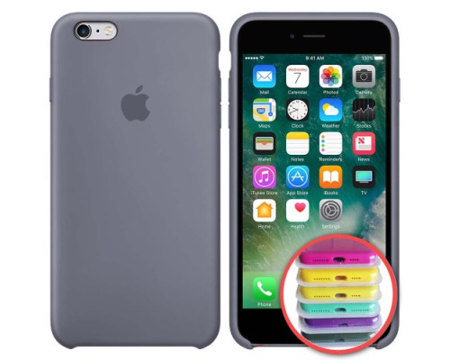 Чохол Silicone Case Full Copy for iPhone 6S (46) lavander gray mag-20000010852883047