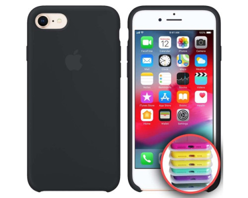 Чохол Silicone Case Full Copy for iPhone 7/8 (18) black mag-2000001030677141792