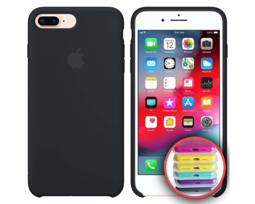 Чохол Silicone Case Full for iPhone 7/8Plus (18) black mag-2000001030967141802