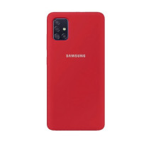 Чохол Silicone Case Full for Samsung A51 (A515) Red mag-2000001165379140957