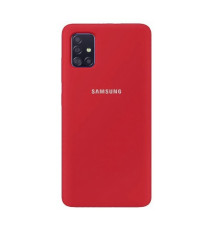 Чохол Silicone Case Full for Samsung A51 (A515) Red mag-2000001165379140957