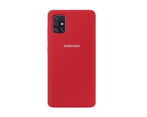 Чохол Silicone Case Full for Samsung A51 (A515) Red mag-2000001165379140957
