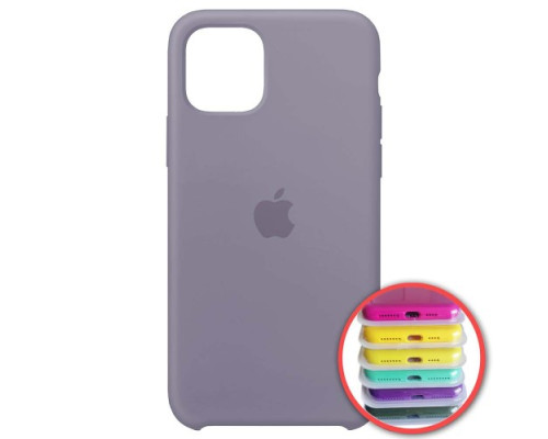 Чохол Silicone Case Full for iPhone 12/ 12 Pro (46) lavander gray mag-200000128017160671