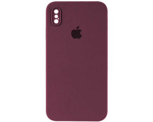 Silicone Case Full Camera Square side for iPhone XS Marsala mag-200000139689646132