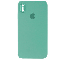 Silicone Case Full Camera Square side Copy for iPhone XS Denim blue mag-200000139691961744