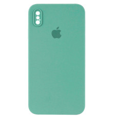 Silicone Case Full Camera Square side for iPhone XS Denim blue mag-200000139691961744