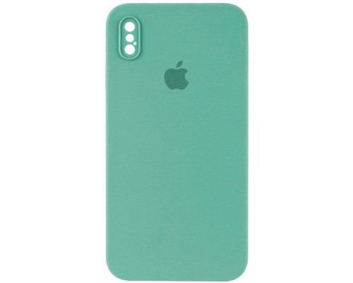 Silicone Case Full Camera Square side for iPhone XS Denim blue mag-200000139691961744