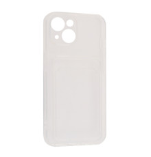 Чохол Silicone CARD CASE 1,5 mm for iPhone 14 Plus Transparent mag-200000141352413244