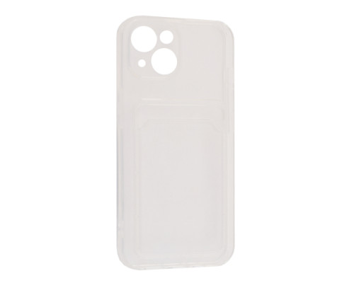 Чохол Silicone CARD CASE 1,5 mm for iPhone 14 Plus Transparent mag-200000141352413244