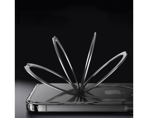 Чохол ROCK Crystal Rotating with Magnetic (Foldable Bracket) for iPhone 16 Pro Transparent mag-2000001556047106601