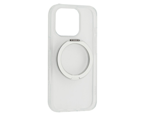 Чохол ROCK Crystal Rotating with Magnetic (Foldable Bracket) for iPhone 16 Pro Transparent mag-2000001556047106601
