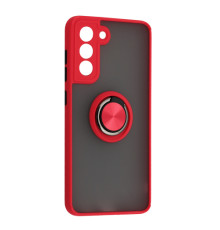 Чохол Gingle Ring Case for Samsung S21 FE (SM-G990) Red mag-200000156061755859