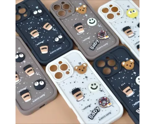 Чохол HAPPY Cookie Case for iPhone 16 Black mag-2000001562895143773