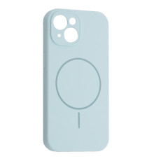 Чохол Silicone Case Full Camera Fine Ring MagSafe for iPhone 14 New Sky Blue mag-200000158547461817
