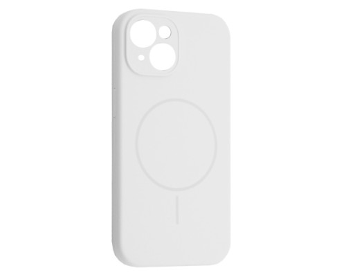 Чохол Silicone Case Full Camera Fine Ring MagSafe for iPhone 15 White mag-200000158595561865