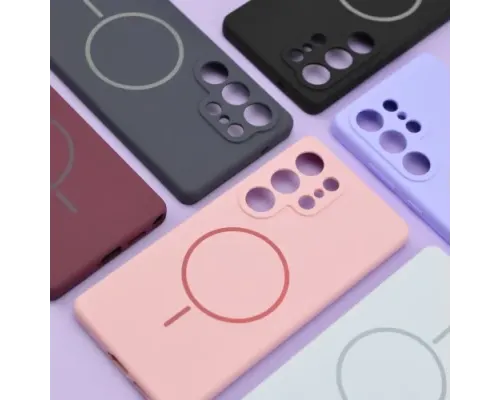 Чохол Silicone Case luxury+MagSafe for Samsung S25+ Black mag-2000001594858144492