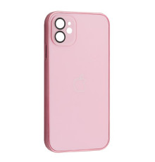 Чохол NEW GLASS MAGSAFE Case for iPhone 12 Pink mag-200000153911851356