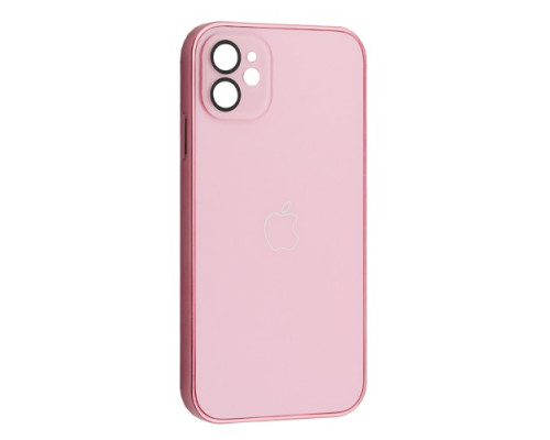 Чохол NEW GLASS MAGSAFE Case for iPhone 12 Pink mag-200000153911851356