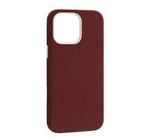 Чохол Flower Liquid Silicone Case MagSafe для iPhone 16 Pro Deep Cherry Red mag-2000001650561145864