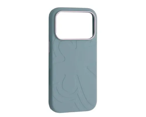 Чохол Flower Liquid Silicone Case MagSafe для iPhone 17 Pro Cloud Blue mag-2000001650769145884