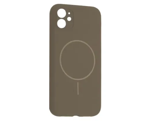 Чохол Silicone Case Full Camera Fine Ring MagSafe for iPhone 11 Titanium Grey mag-2000001651919151914