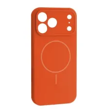 Чохол Silicone Case Full Camera Fine Ring MagSafe for iPhone 17 Pro Max Orange mag-2000001652831151987