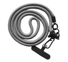 Шнурок NEW (120сm) 8mm з карабіном + тримач для чохлів (універсальний) Grey mag-2000001605189140041