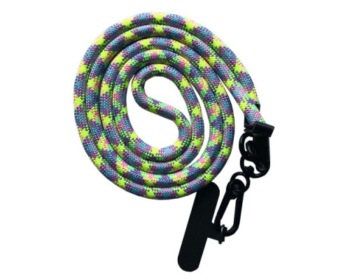 Шнурок NEW (120см) 8mm з карабіном + тримач для чохлів (універсальний) Green mix mag-2000001605295140052