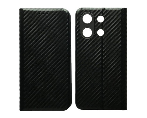 Чехол-книжка Carbon for Xiaomi Redmi Note 13 4G Black mag-2000001607329140194