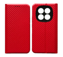 Чехол-книжка Carbon for Xiaomi Redmi Note 14 Pro 4G Red mag-2000001607466140208