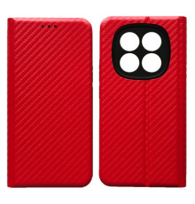 Чехол-книжка Carbon for Xiaomi Redmi Note 14 Pro 4G Red mag-2000001607466140208
