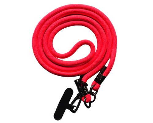 Шнурок LONG (150см) 8mm з карабіном + тримач для чохлів (універсальний) Hot pink mag-2000001613597140063