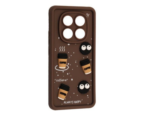 Чохол Happy для Xiaomi Redmi Note 14 Pro 4G Brown mag-2000001617038143471