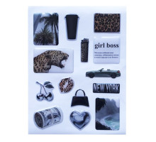 Набір наклейок 3D STICKERS Fashin style 13 mag-2000001626238142142