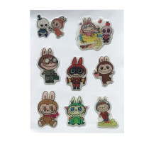 Набір наклейок 3D STICKERS Labubu 4 mag-2000001626948142441