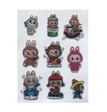 Набір наклейок 3D STICKERS Labubu 14 mag-2000001627044142451